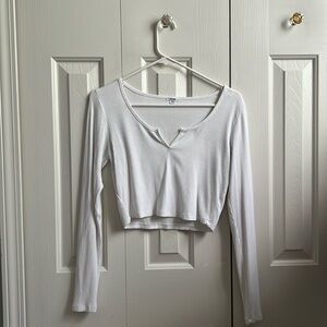 Garage Long Sleeve Crop Top